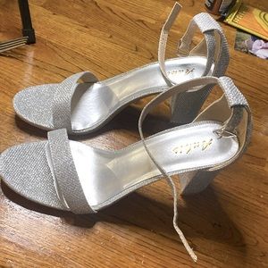 Ankis Silver Heels. Wonderful condition, have worn once. Dm me for more info.